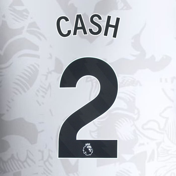 2023 2024 ASTON VILLA CASH 2 OFFICIAL BLACK AWAY PLAYER SIZE NAMESET