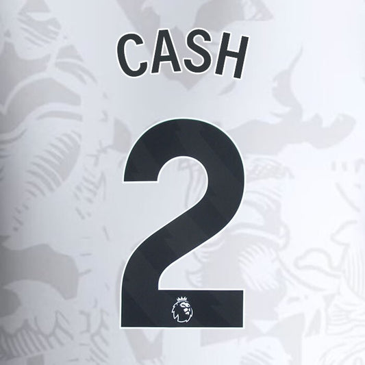 2023 2024 ASTON VILLA CASH 2 OFFICIAL BLACK AWAY PLAYER SIZE NAMESET