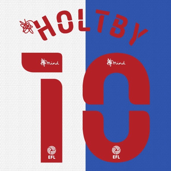 BLACKBURN 2020 2021 OFFICIAL HOLTBY 10 HOME PLAYER SIZE NAME SET