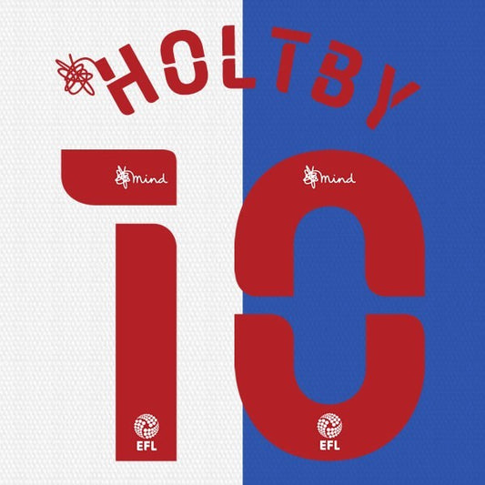 BLACKBURN 2020 2021 OFFICIAL HOLTBY 10 HOME PLAYER SIZE NAME SET