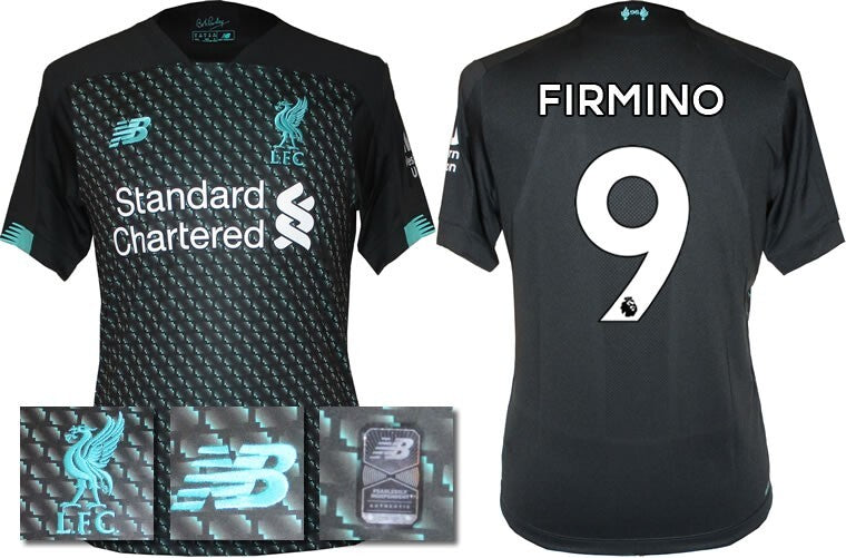 BNWT 2019 2020 NEW BALANCE LIVERPOOL 3RD SHIRT FIRMINO 9 KIDS
