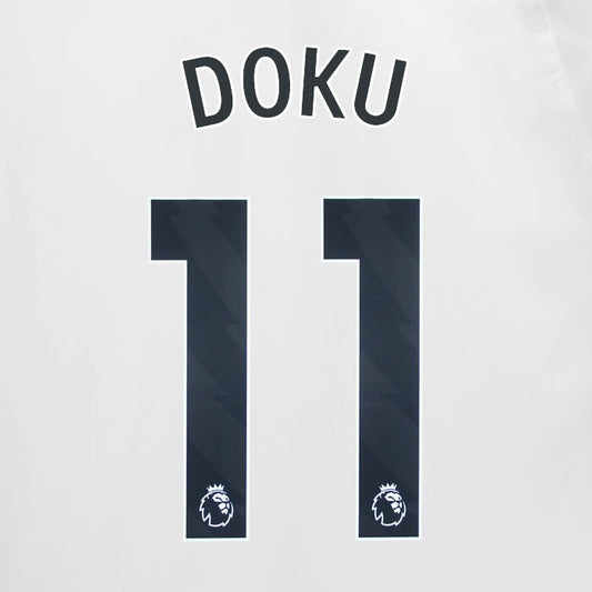 2023 2024 MAN CITY DOKU 11 BLACK AWAY PLAYER SIZE NAME SET
