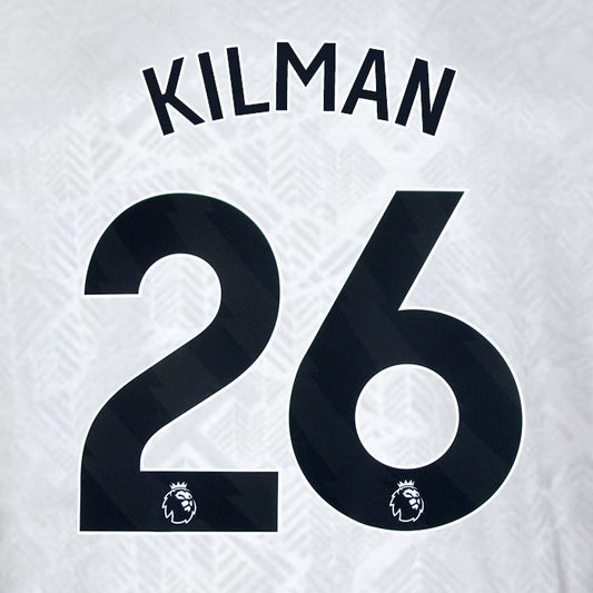 2024 2025 WEST HAM KILMAN 26 OFFICIAL 3RD BLACK PLAYER SIZE NAMESET