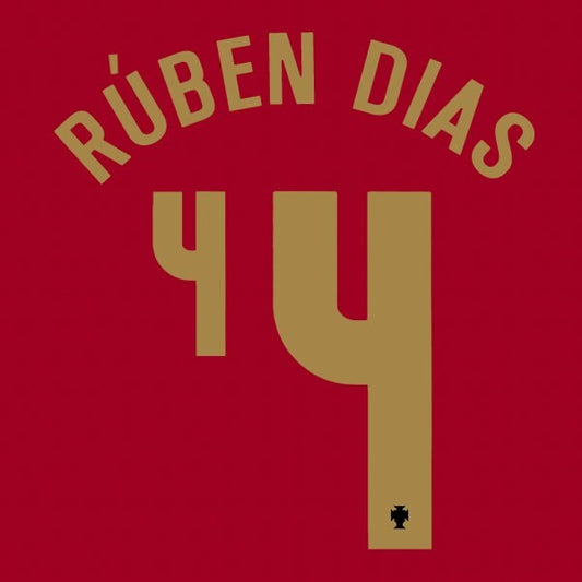 PORTUGAL 2020 2021 OFFICIAL SPORTING ID RUBEN DIAS 4 HOME PLAYER SIZE NAMESET