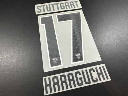 2024 2025 OFFICIAL STUTTGART HARAGUCHI 17 HOME PLAYER SIZE NAMESET