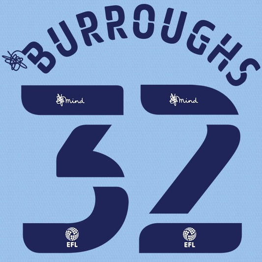 COVENTRY 2020 2021 OFFICIAL BURROUGHS 32 HOME PLAYER SIZE NAME SET