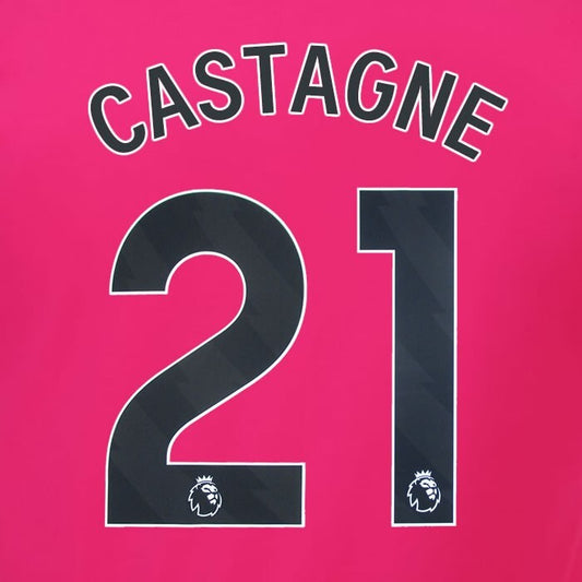 2023 2024 OFFICIAL FULHAM AVERY DENNISON CASTAGNE 21 AWAY PLAYER SIZE NAMESET