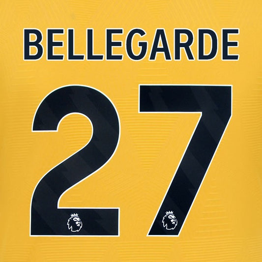 2025 2026 WOLVES HOME BLACK BELLEGARDE 27 OFFICIAL PLAYER SIZE NAMESET