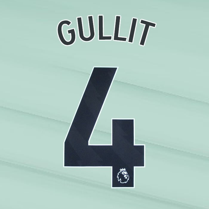 2023 2024 OFFICIAL CHELSEA GULLIT 4 BLACK 3RD PLAYER SIZE NAMESET