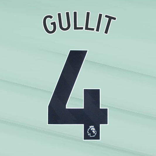 2023 2024 OFFICIAL CHELSEA GULLIT 4 BLACK 3RD PLAYER SIZE NAMESET