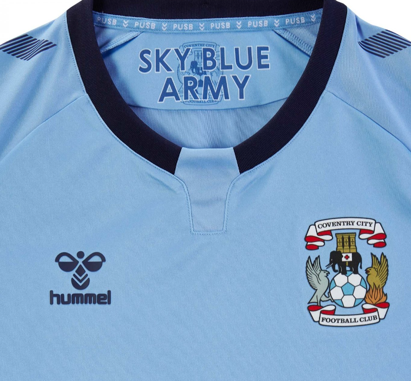 BNWT 2020 2021 COVENTRY HOME HUMMEL FOOTBALL SHIRT MEN'S SMALL