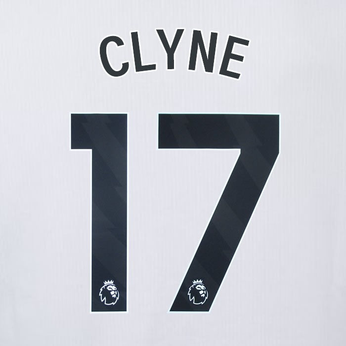 2023 2024 OFFICIAL CRYSTAL PALACE CLYNE 17 BLACK AWAY PLAYER SIZE NAMESET