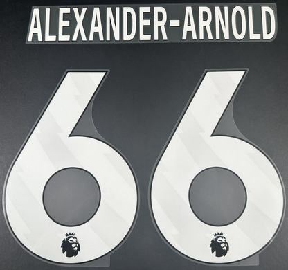OFFICIAL AVERY DENNISON 2023-25 LIVERPOOL ALEXANDER-ARNOLD 66 WHITE PLAYER SIZE