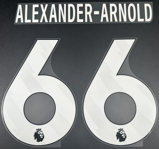 OFFICIAL AVERY DENNISON 2023-25 LIVERPOOL ALEXANDER-ARNOLD 66 WHITE PLAYER SIZE