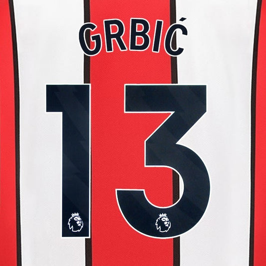 2023 2024 SHEFFIELD UNITED OFFICIAL GRBIC 13 BLACK HOME PLAYER SIZE NAMESET