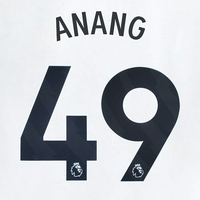 2023 2024 WEST HAM ANANG 49 OFFICIAL AWAY BLACK PLAYER SIZE NAMESET