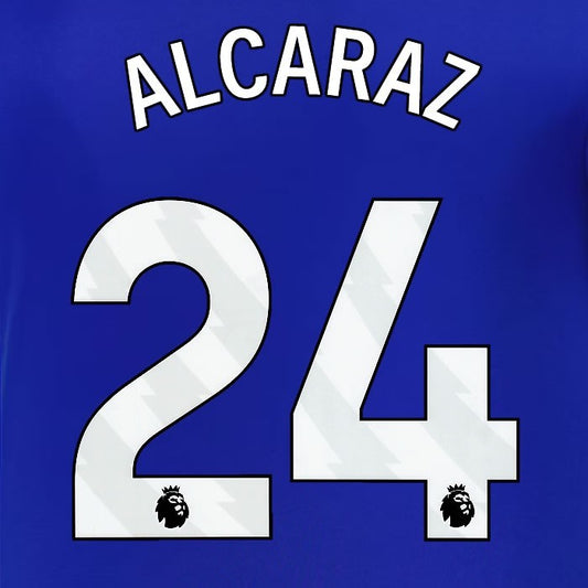 2024 2025 EVERTON ALCARAZ 24 OFFICIAL WHITE HOME PLAYER SIZE NAMESET