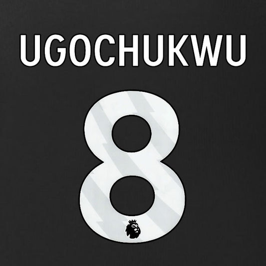2025 2026 BURNLEY UGOCHUKWU 8 OFFICIAL WHITE 3RD PLAYER SIZE NAMESET