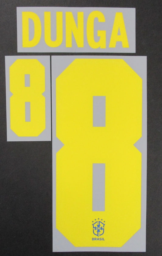 BRAZIL 2020 2021 OFFICIAL DUNGA 8 AWAY PLAYER SIZE NAMESET 260MM