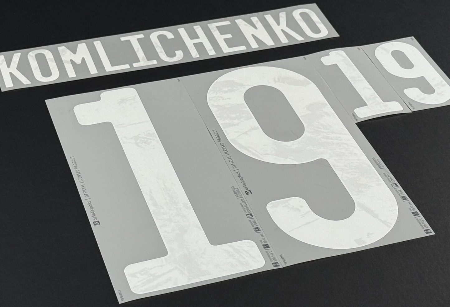 RUSSIA 2020 / 2021 OFFICIAL KOMLICHENKO 19 WHITE PLAYER SIZE NAMESET 265MM