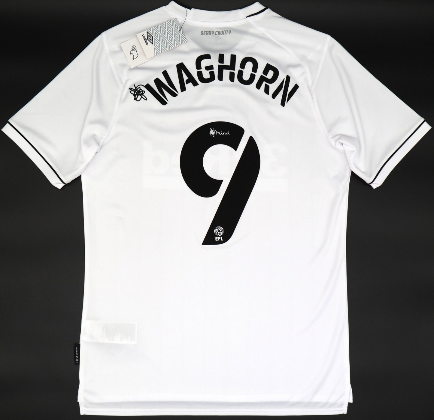 BNWT 2020 2021 DERBY HOME UMBRO FOOTBALL SHIRT WAGHORN 9 MEN'S MEDIUM