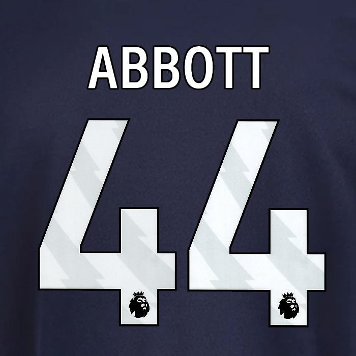 2025 2026 OFFICIAL NOTTINGHAM ABBOTT 44 WHITE 3RD PLAYER SIZE NAMESET