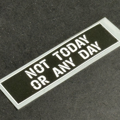 Official 2020 2021 EFL NOT TODAY OR ANY DAY Shirt Sleeve Patch Player Issue