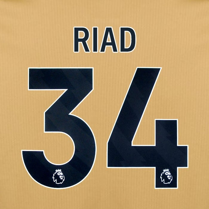 2025 2026 OFFICIAL CRYSTAL PALACE RIAD 34 BLACK 3RD PLAYER SIZE NAMESET