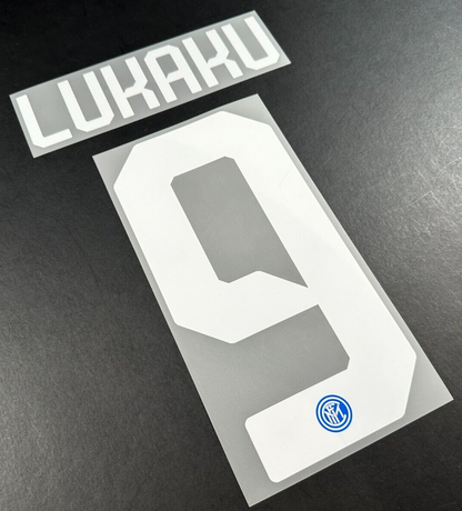 INTER MILAN 2019 2020 LUKAKU 9 OFFICIAL HOME WHITE PLAYER SIZE NAMESET