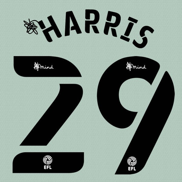 CARDIFF 2020 2021 OFFICIAL HARRIS 29 AWAY PLAYER SIZE NAME SET