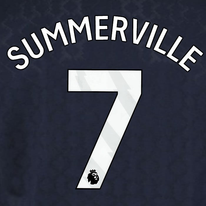 2025 2026 WEST HAM SUMMERVILE 7 OFFICIAL WHITE 3RD PLAYER SIZE NAMESET
