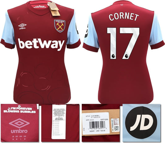 BNWT 2023 2024 UMBRO WEST HAM HOME SHIRT CORNET 17 MEN'S
