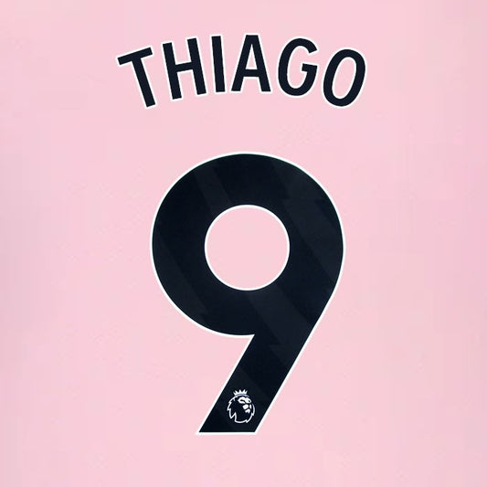 2024 2025 BRENTFORD THIAGO 9 OFFICIAL BLACK AWAY PLAYER SIZE NAMESET