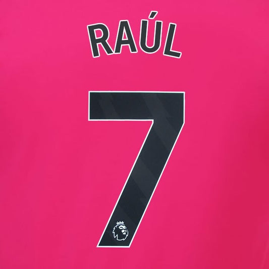 2023 2024 OFFICIAL FULHAM AVERY DENNISON RAUL 7 AWAY PLAYER SIZE NAMESET