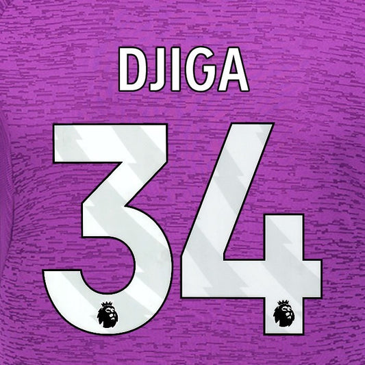 2024 2025 WOLVES 3RD WHITE DJIGA 34 OFFICIAL PLAYER SIZE NAMESET