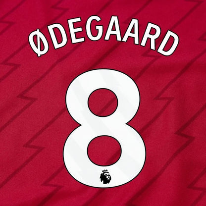ARSENAL 2023/24 ODEGAARD 8 OFFICIAL AVERY DENNISON WHITE PLAYER SIZE NAME SET