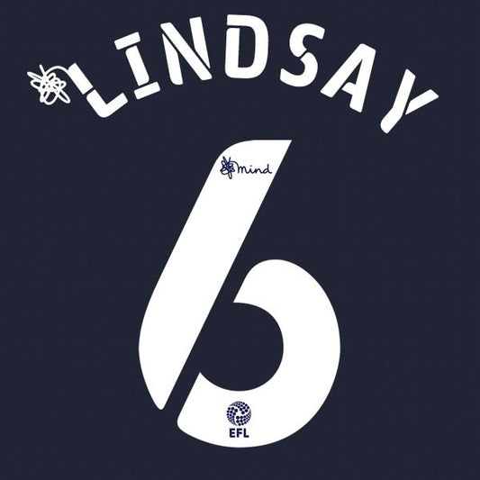 PRESTON 2020 2021 OFFICIAL LINDSAY 6 AWAY PLAYER SIZE NAME SET