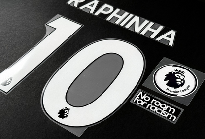 LEEDS UNITED 19-23 RAPHINHA 10 OFFICIAL AVERY DENNISON WHITE + PATCH SET
