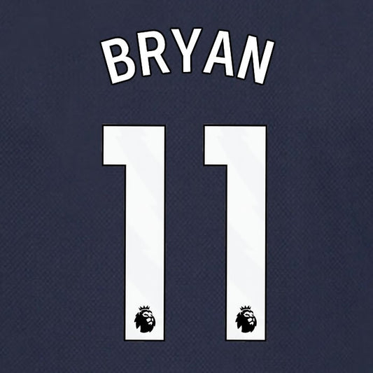 SPURS 2023 2024 BRYAN 11 AVERY DENNISON WHITE AWAY PLAYER SIZE NAME SET