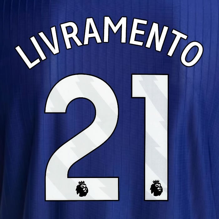 2025 2026 NEWCASTLE LIVRAMENTO 21 OFFICIAL WHITE 3RD PLAYER SIZE NAME SET