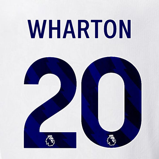 2025 2026 OFFICIAL CRYSTAL PALACE WHARTON 20 BLUE AWAY PLAYER SIZE NAMESET