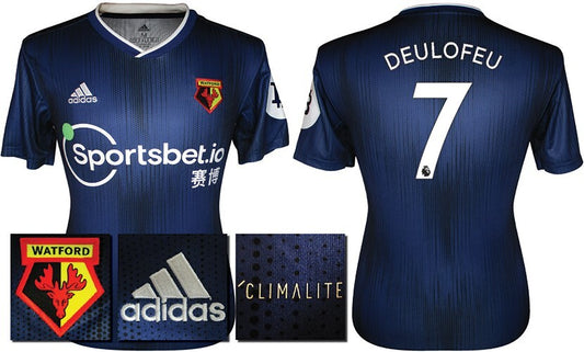 BNWT 2019 2020 WATFORD AWAY ADIDAS FOOTBALL SHIRT DEULOFEU 7 MEN'S
