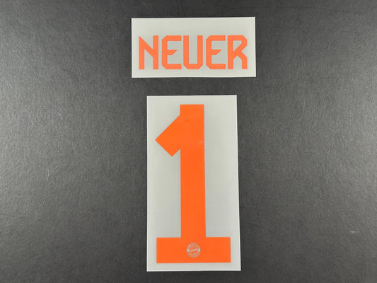 2024 2025 OFFICIAL BAYERN NEUER 1 GK ORANGE PLAYER SIZE NAMESET