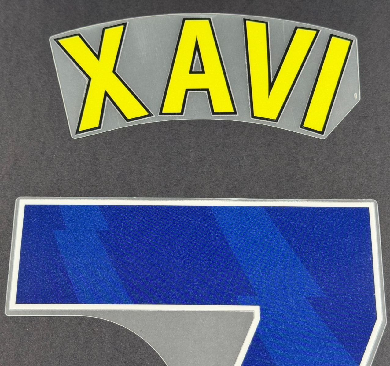 2025 2026 TOTTENHAM XAVI 7 AVERY DENNISON 3RD PLAYER SIZE NAME SET 250MM