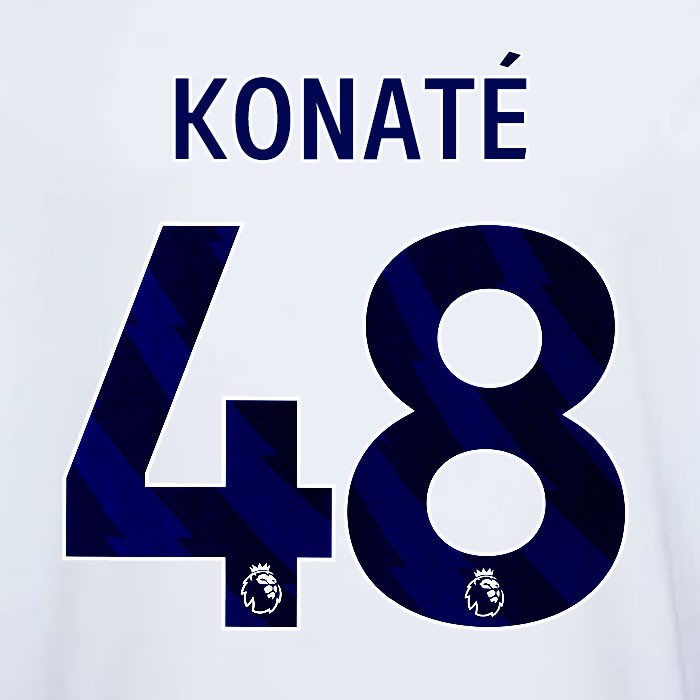 2023 2024 OFFICIAL NOTTINGHAM KONATE 48 BLUE AWAY PLAYER SIZE NAMESET