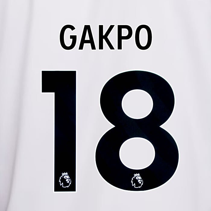 2023 2024 OFFICIAL LIVERPOOL GAKPO 18 BLACK AWAY PLAYER SIZE NAMESET