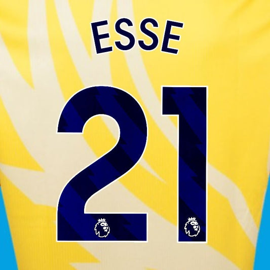 2024 2025 OFFICIAL CRYSTAL PALACE ESSE 21 BLUE AWAY PLAYER SIZE NAMESET