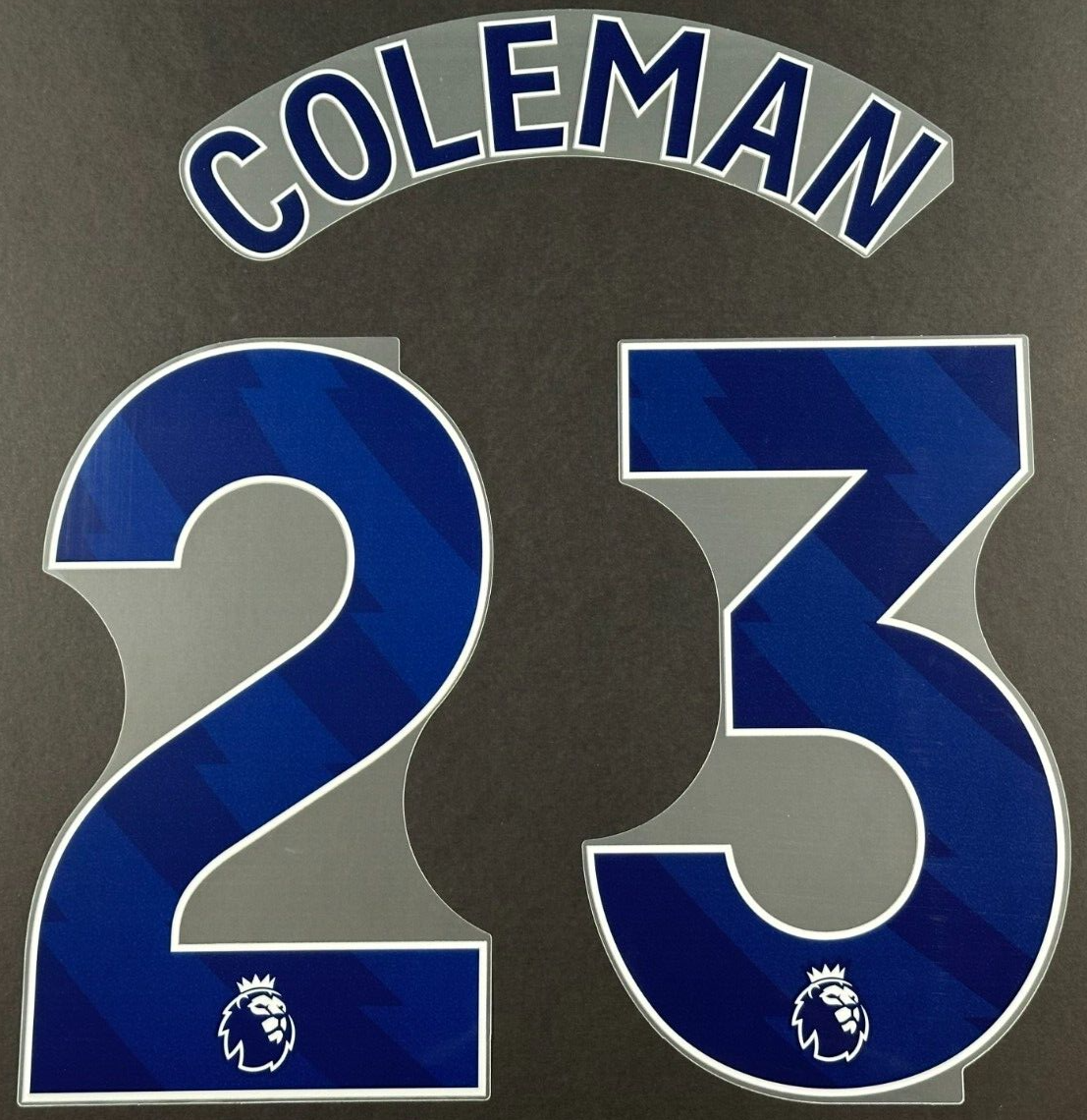 2024 2025 EVERTON COLEMAN 23 OFFICIAL BLUE THIRD PLAYER SIZE NAMESET