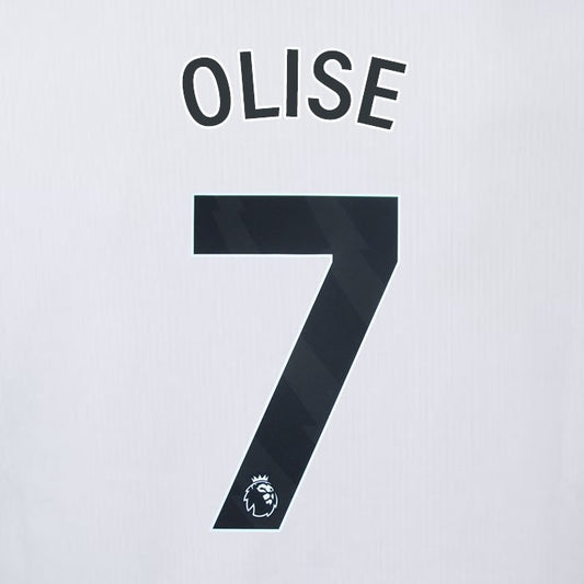 2023 2024 OFFICIAL CRYSTAL PALACE OLISE 7 BLACK AWAY PLAYER SIZE NAMESET