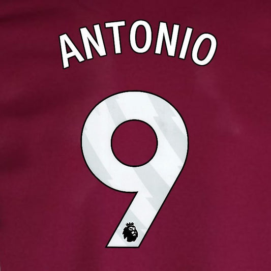 2024 2025 WEST HAM ANTONIO 9 OFFICIAL WHITE HOME PLAYER SIZE NAMESET